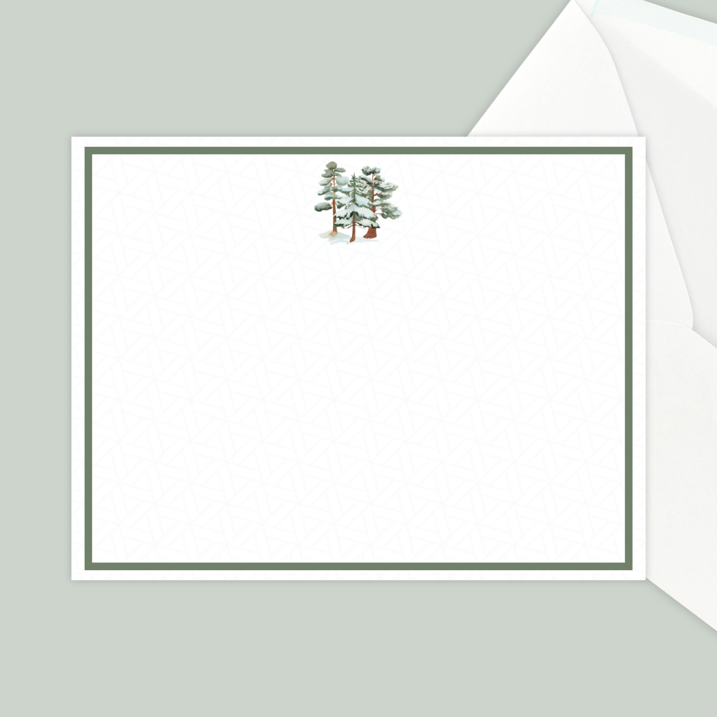 Winter Green Stationery